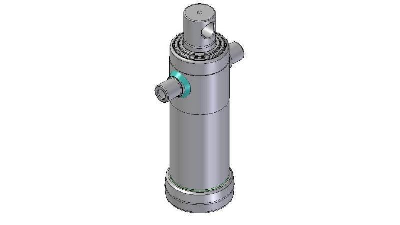 4034F -TELESCOPISK CYLINDER STANDARD/HUL 3 TRIN SLAG 1043 DIAMETER 124