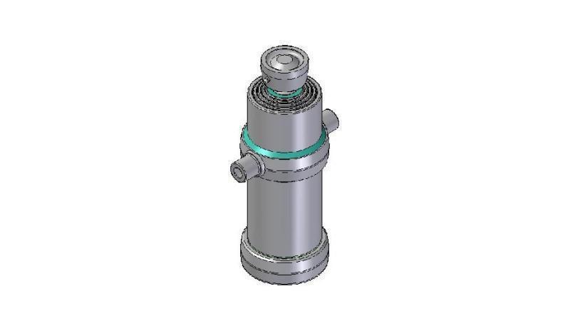 4045S -TELESCOPISK CYLINDER STANDARD/BALL 4 STEG SLAG 1490 DIAMETER 170