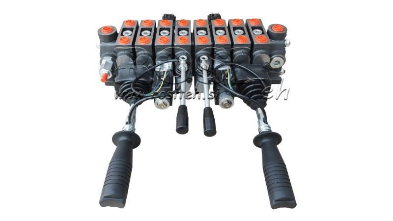 HYDRAULICKÝ VENTIL HIAB 8xPC70 2x JOYSTICK - ELEKTRICKÉ OVLÁDANIE 12V