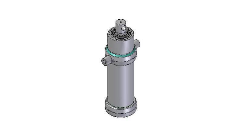 5002F - CILINDRO TELESCOPICO STANDARD/BUCO 5 STADI CORSO 2470 FI 170