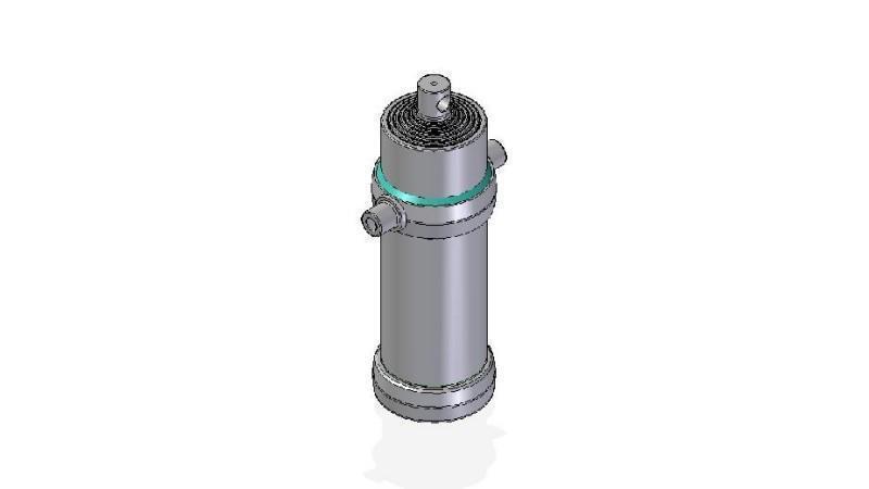 7022F -TELESCOPIC ZYLINDER STANDARD/LOCH 7 STUFEN HUB 3445 DURCHMESSER 190