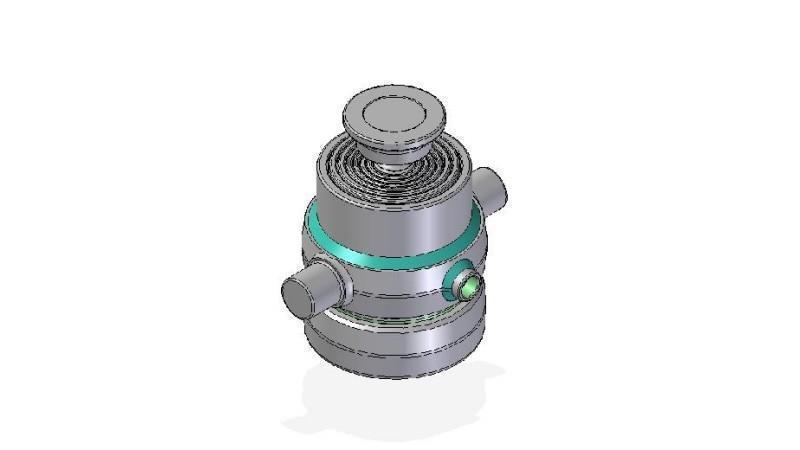 7300S -TELESCOPISK CYLINDER STANDARD/BOLD 7 TRIN REJSE 890 DIAMETER 170