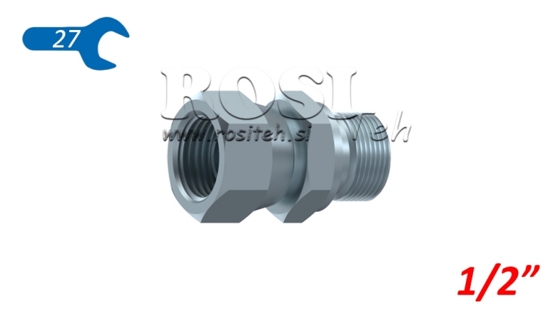 HYDRAULISK DUBBEL NYCKEL SVIVELMUTTER 1/2