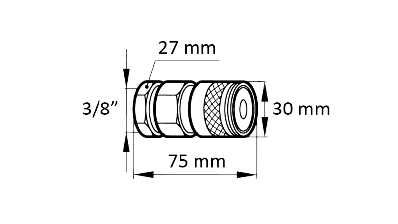 QUICK COUPLING GRÄVARE FFH HON 3/8