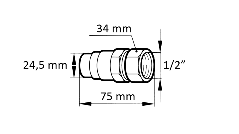 SNABBKOPPLING GRÄVARE FFH HANE 1/2