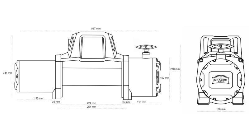 VERRICELLO ELETTRICO 12 V DWM 12000 HD - 5443 kg