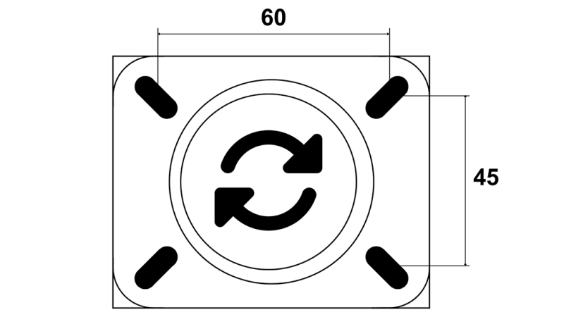 KOLA 75mm OTÁČECÍ ZÁKLADNA