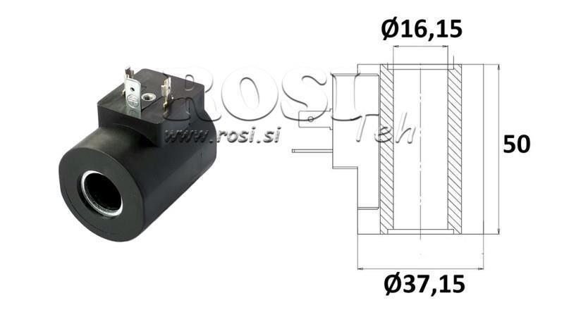ELEKTROMAGNETISCHE SPULE 24V DC - SAE10 - fi 16,15mm-50mm 26W