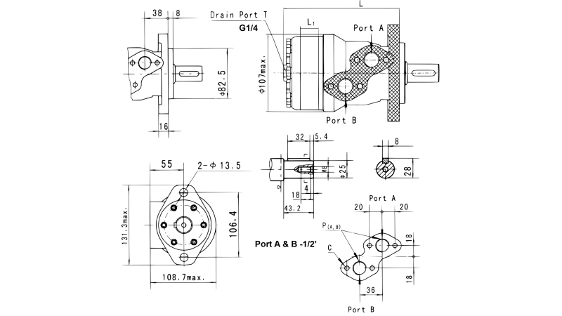 HYDRAULIKMOTOR MR 400 ECO (ALSG2-L-400)