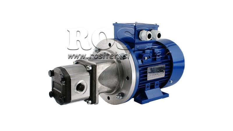 GRUPPO DI ASSEMBLAGGIO POMPA IDRAULICA 2 16 ccm MOTORE ELETTRICO 3-fasi - 5.5 KW (portata = 23 litri/min)