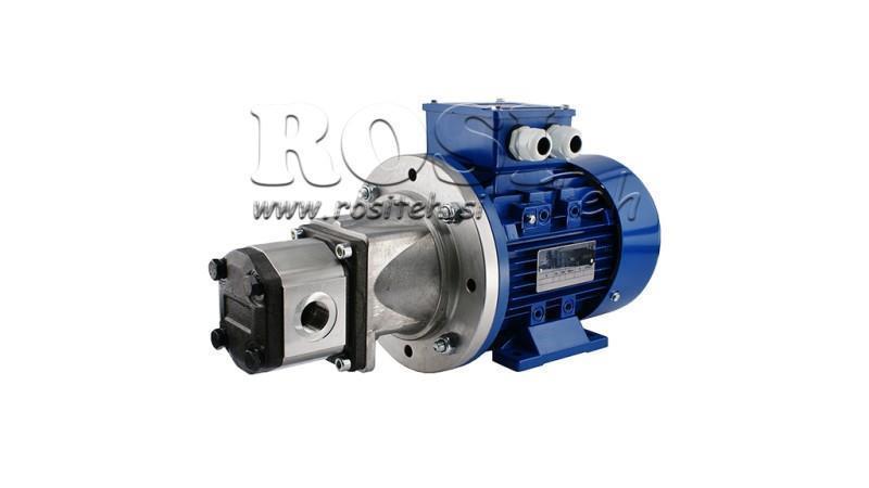 HIDRAULIKUS SZIVATTYÚ ÖSSZEGYŰJTŐ CSOPORT 2 12 ccm ELEKTROMOS MOTOR 3-fázis - 4 KW (áram = 17 liter/perc)