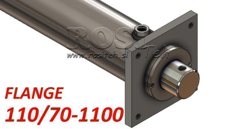 hydraulcylinder med monteringsplatta 110/70-1100
