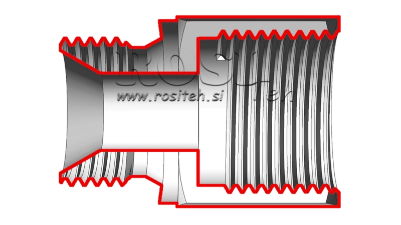HYDRAULISK ADAPTER FÖRLÄNGD HANE-HONA 3/4