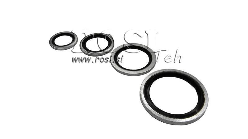 VASKER MED GUMMIPAKNING M16x1.5 - 16.7x24.0 mm