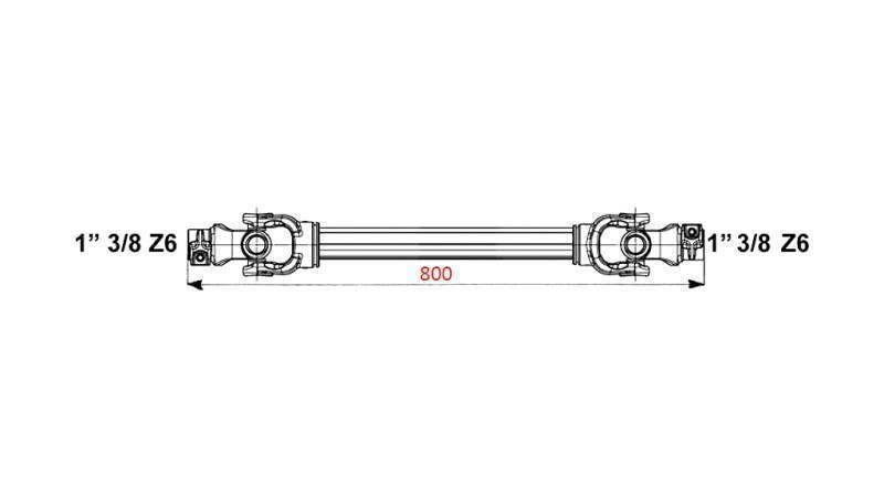 CE HOMOLOGIERTE KARDANWELLE Profi-Linie KAT.6 Länge 800mm