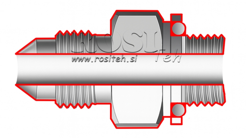 HYDRAULISK REDUCER  3/4 JIC74°-3/8 GAS
