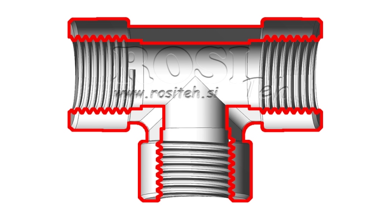 HIDRAVLIČNI T KOM ŽENSKI-ŽENSKI 3/4