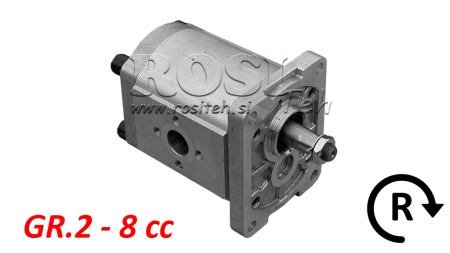 POMPA IDRAULICA GR.2 8 CC DESTRA - FLANGE
