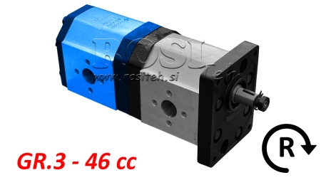 HYDRAULICKÉ ČERPADLO 30C46X242 ZADNÉ GR.3 46 CC PRAVÉ