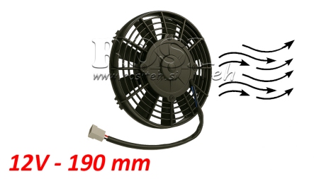 VENTILATORE ASSIALE 190mm TIRANDO 12V
