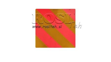 INSEGNA DI ALLERTA IN ALLUMINIO PER VEICOLI E RIMORCHI dim.423x423mm