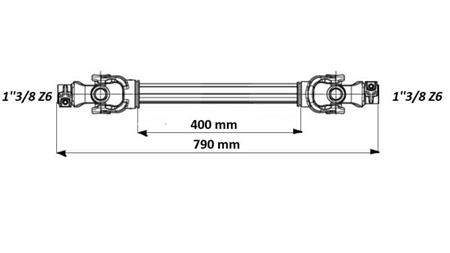 ECO CARDAN 790mm 35-60HP STANDARD - dimensioner