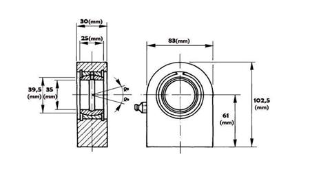 cuscinetto piatto saldato con lubrificazione fi 35/83