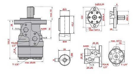 MOTORE IDRAULICO MR 125