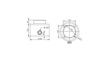 METALLTANK ROLL PP 4 LITER HORIZONTAL-VERTIKAL - Abmessungen