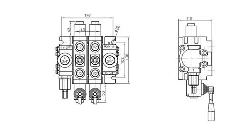 HYDRAULICKÝ VENTIL 2xPC70