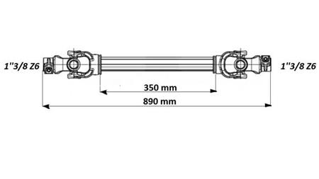 ECO CARDAN 890mm 30-75HP STANDARD - dimensjoner