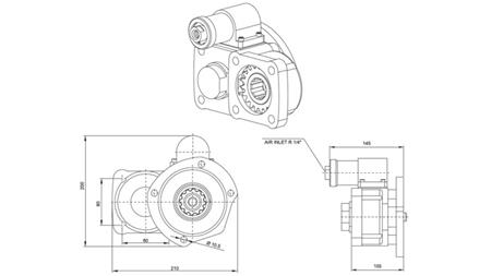 Méretek KIMENET HIDRAULIKUS SZIVATTYÚHOZ - VOLVO R5-2