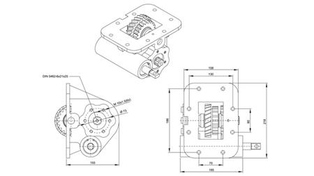 Dimensioni DELLA POMPA IDRAULICA - ISUZU MOZ 06 MECCANICO