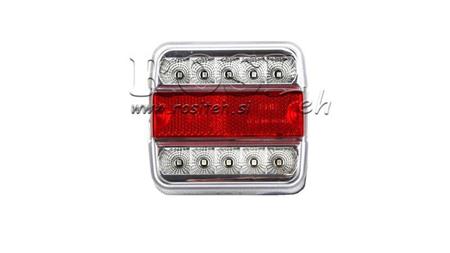LUCE POSTERIORE LED PER RIMORCHIO COMBINATA 4 FUNZIONI 12V BIANCA