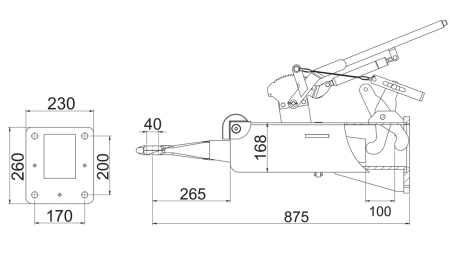 DRAGRAM - FÄSTE FÖR TRAKTORSLÄP 1,800/8,000kg