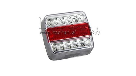 LUCE POSTERIORE LED PER RIMORCHIO COMBINATA 4 FUNZIONI 12V BIANCA