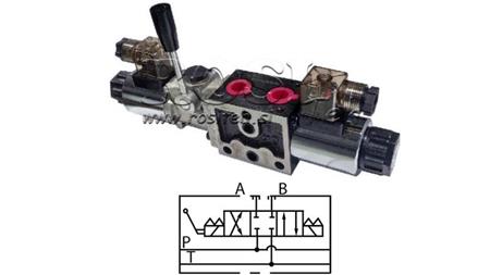 HYDRAULISCHES MANUELLES UND ELEKTROMAGNETISCHESVENTIL YEAT-MONTAGE 12V N1