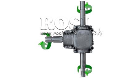 VINKELREDUKTOR DUBBELAXEL 1: 1.14 (27HP-20kW)