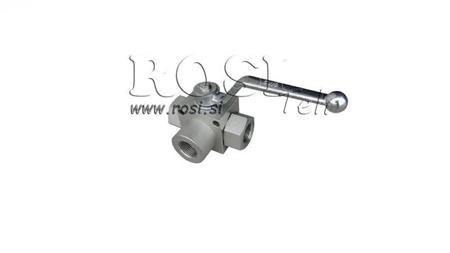 VALVOLA MANUALE A 3 VIE RS3 1/4 - 500BAR - 25 lit