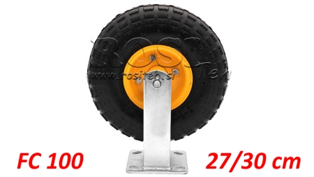 PNEUMATISK HJUL 27/30cm MED FIXERAD BAS FC100
