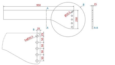 MONTAGGIO UNIVERSALE (900mm) IDRAULICA ANTERIORE PER TRACTOR 1500kg