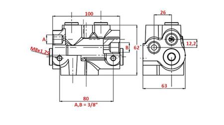 HYDRAULIKVENTIL FÜR MARKIERER ZWEIWEG 3/8
