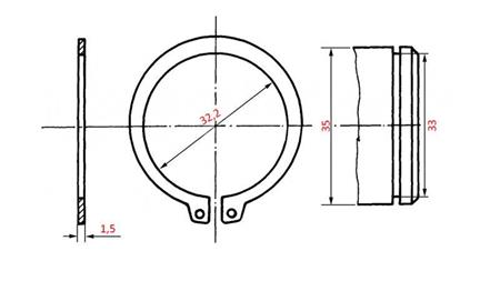 RONDELLA DIN 471 ALPA Z38x1.75