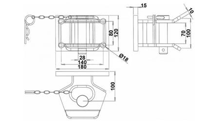 COLLEGAMENTO DI MONTAGGIO SEMICIRCOLARE FISSO DGM-806-B