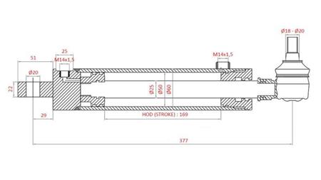 HYDRAULIKLENKZYLINDER SAME OEM-176.6354.4/01