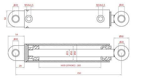 HYDRAULIKLENKZYLINDER FIAT-NEW HOLLAND OEM-5189895