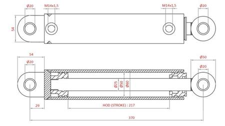 HYDRAULIKLENKZYLINDER FIAT-NEW HOLLAND OEM-5189892
