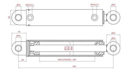 HYDRAULIKLENKZYLINDER FIAT-NEW HOLLAND OEM-87302890