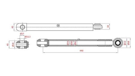 HYDRAULISCHER LENKZYLINDER MASSEY FERGUSON OEM-1748456M92, 3773710M91