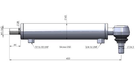 HYDRAULIKLENKZYLINDER FALL OEM-435662A1